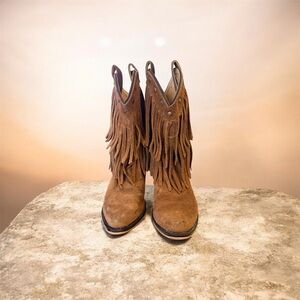 Smoky Mountain Boots Girls Brown Fringe Boots size 13